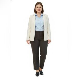 Louben Dark Brown Dress Pants Women’s US 14 Straight Leg Career Workwear